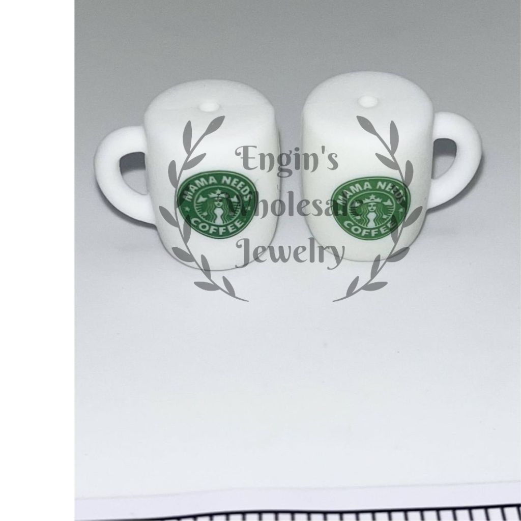 NEW Mama Needs Coffee Beads Silicone Focal Beads Beads for 