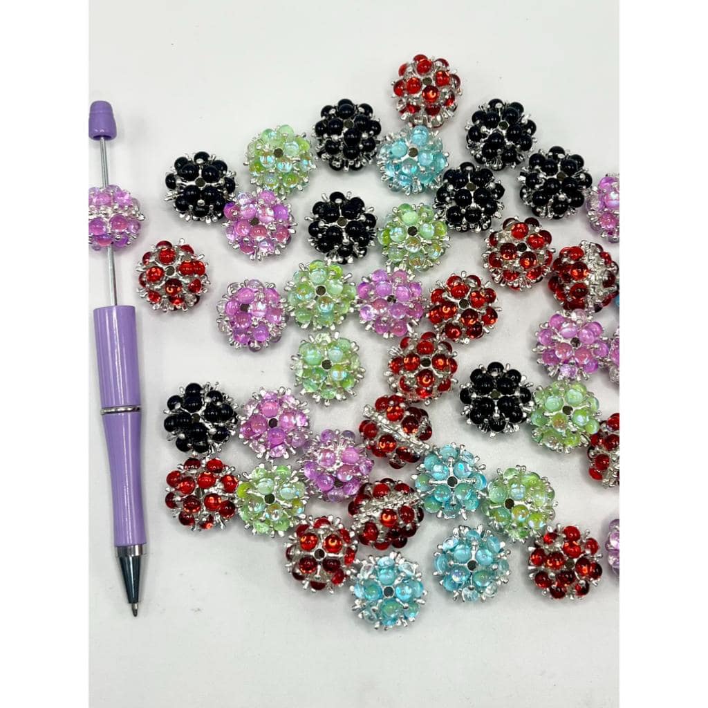 Beadable Pens with Rhinestones, Random Mix