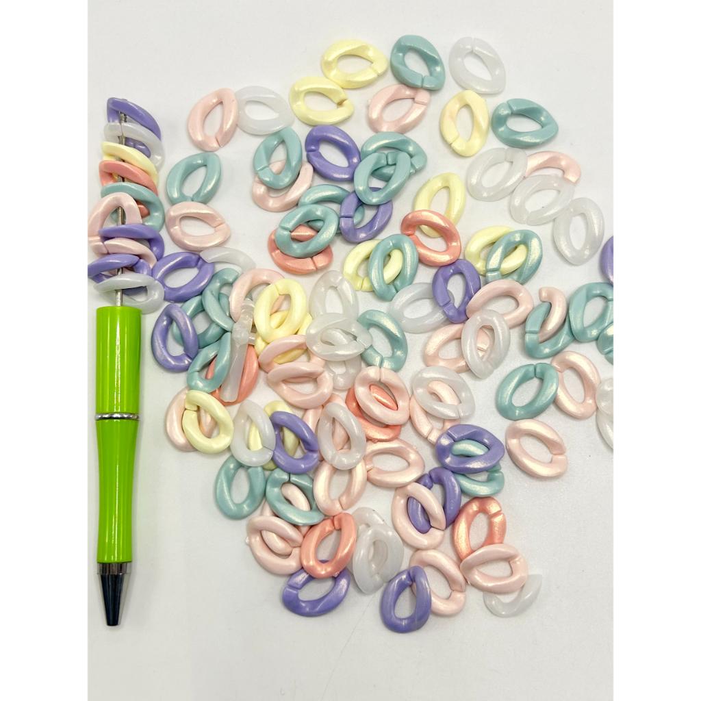 Stackable Wavy Spacer Acrylic Beads with Large Hole, Keychains, 13mm b –  Beadable Bliss