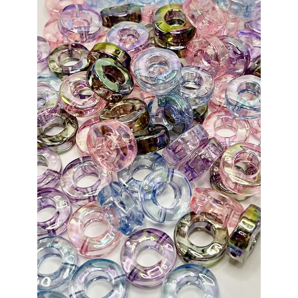 Acrylic Circle Beads, Acrylic Ring Beads