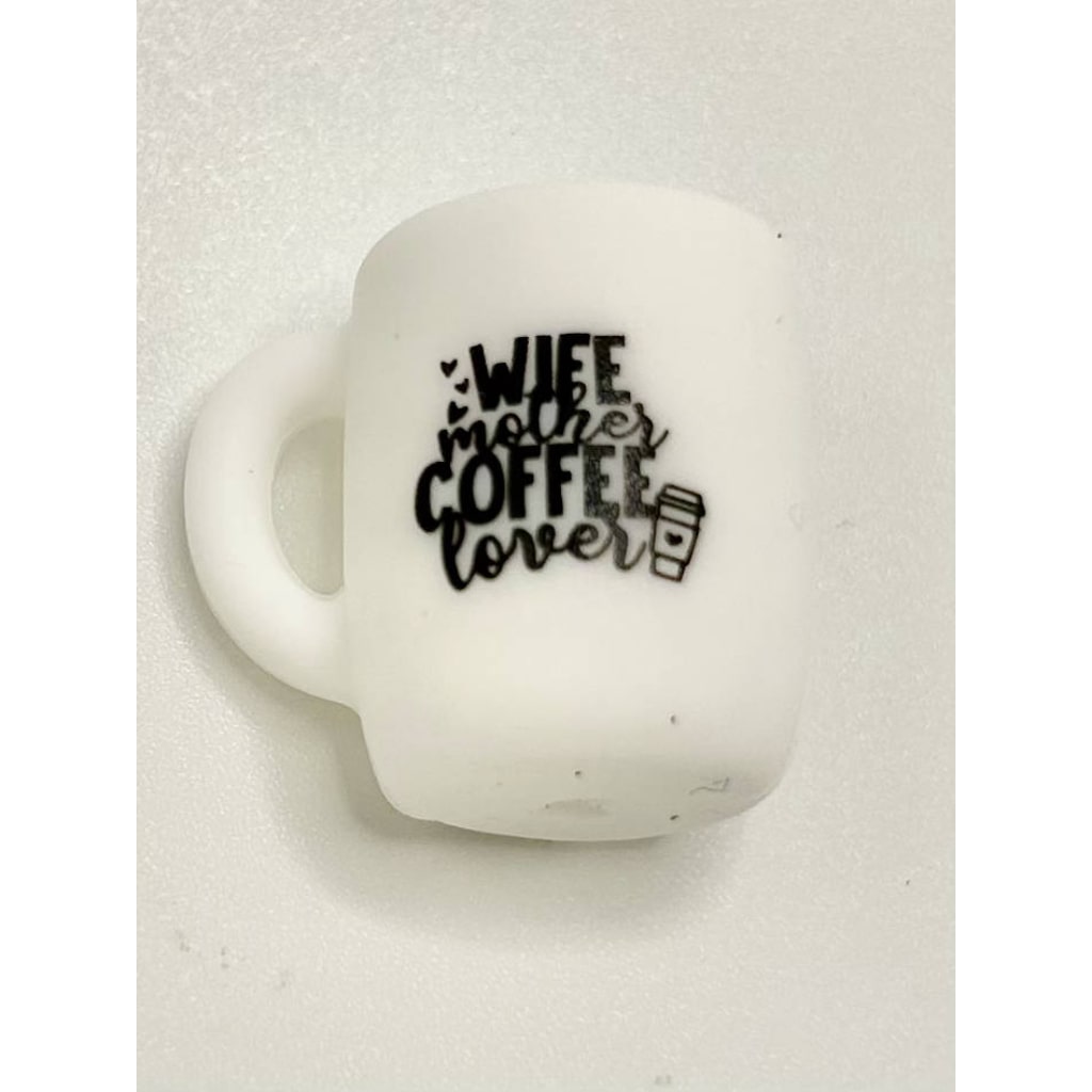 Wife Mother Coffee Lover Cup Mug Silicone Focal Beads – Beadable Bliss