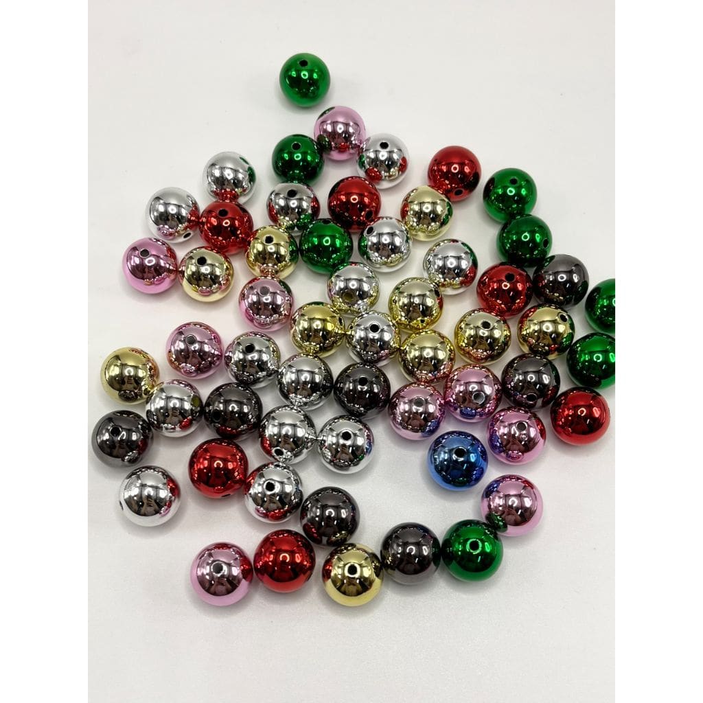 Glossy Acrylic Beads UV Plating 18mm, Random Mix Color – Beadable Bliss