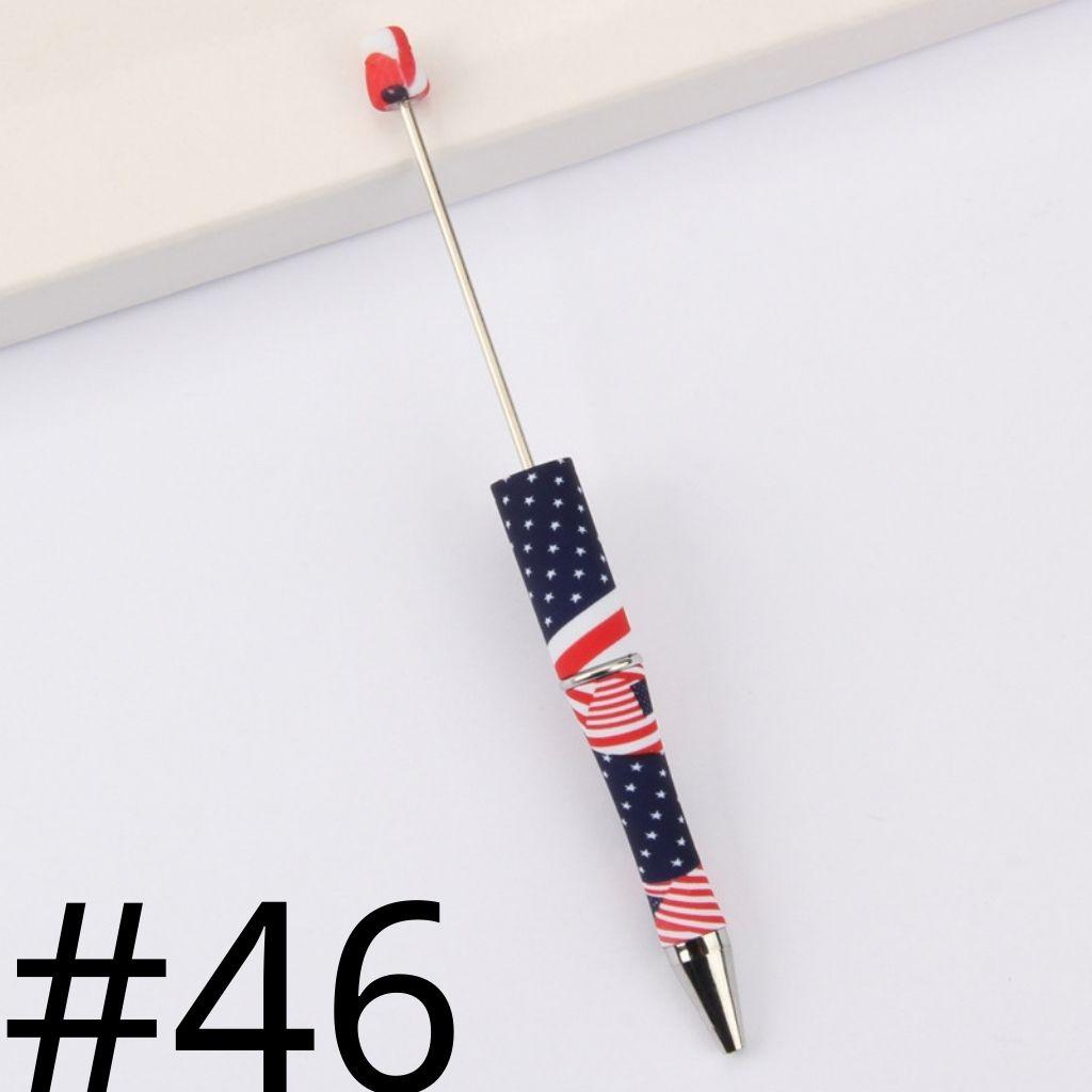 National USA Flag Printed Beadable Pens Number 46