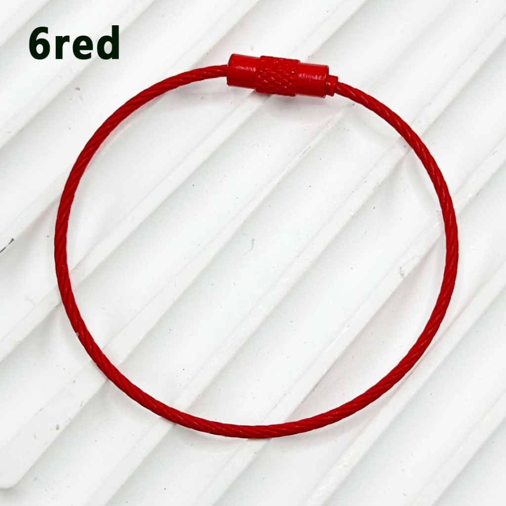 Solid Color Beadable Metal Keychain Ring Loop, 1.5*150MM