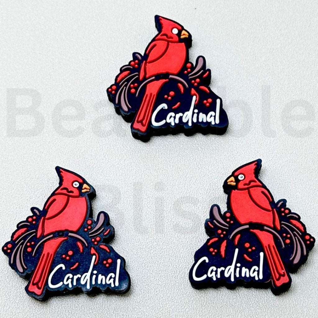 USA America Baseball Team St. Louis Cardina Silicone Focal Beads