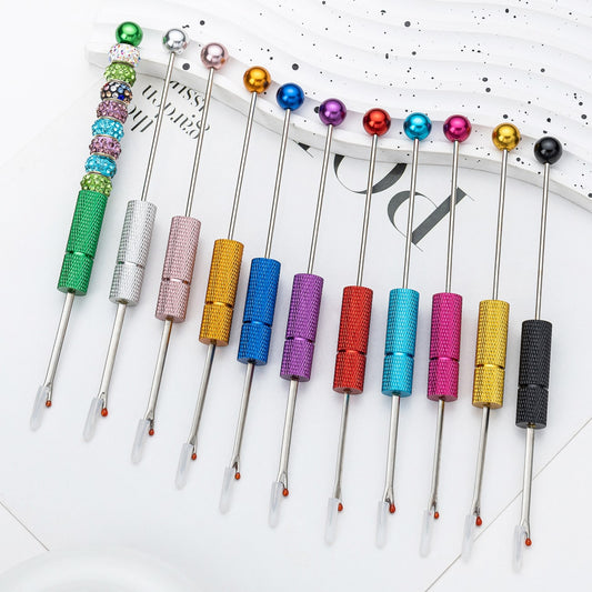 Metal Beadable DIY Seam Ripper, Thread Remover, Stitch Unpicker, Thread Cutter, Wire Picker in Solid Colors, 142mm