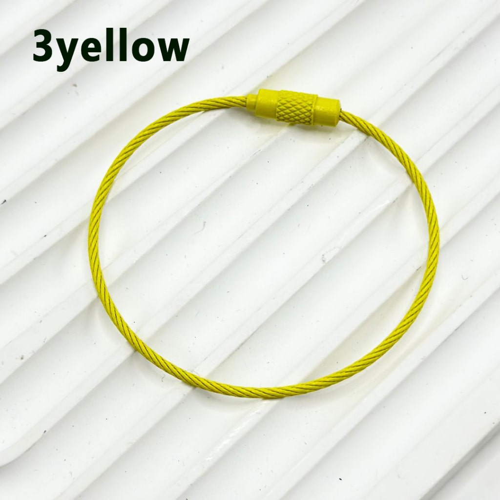 Solid Color Beadable Metal Keychain Ring Loop, 1.5*150MM