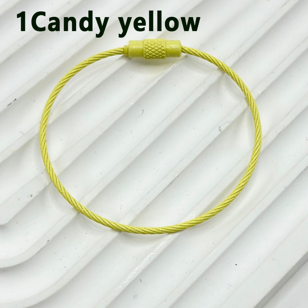 Solid Color Beadable Metal Keychain Ring Loop, 1.5*150MM