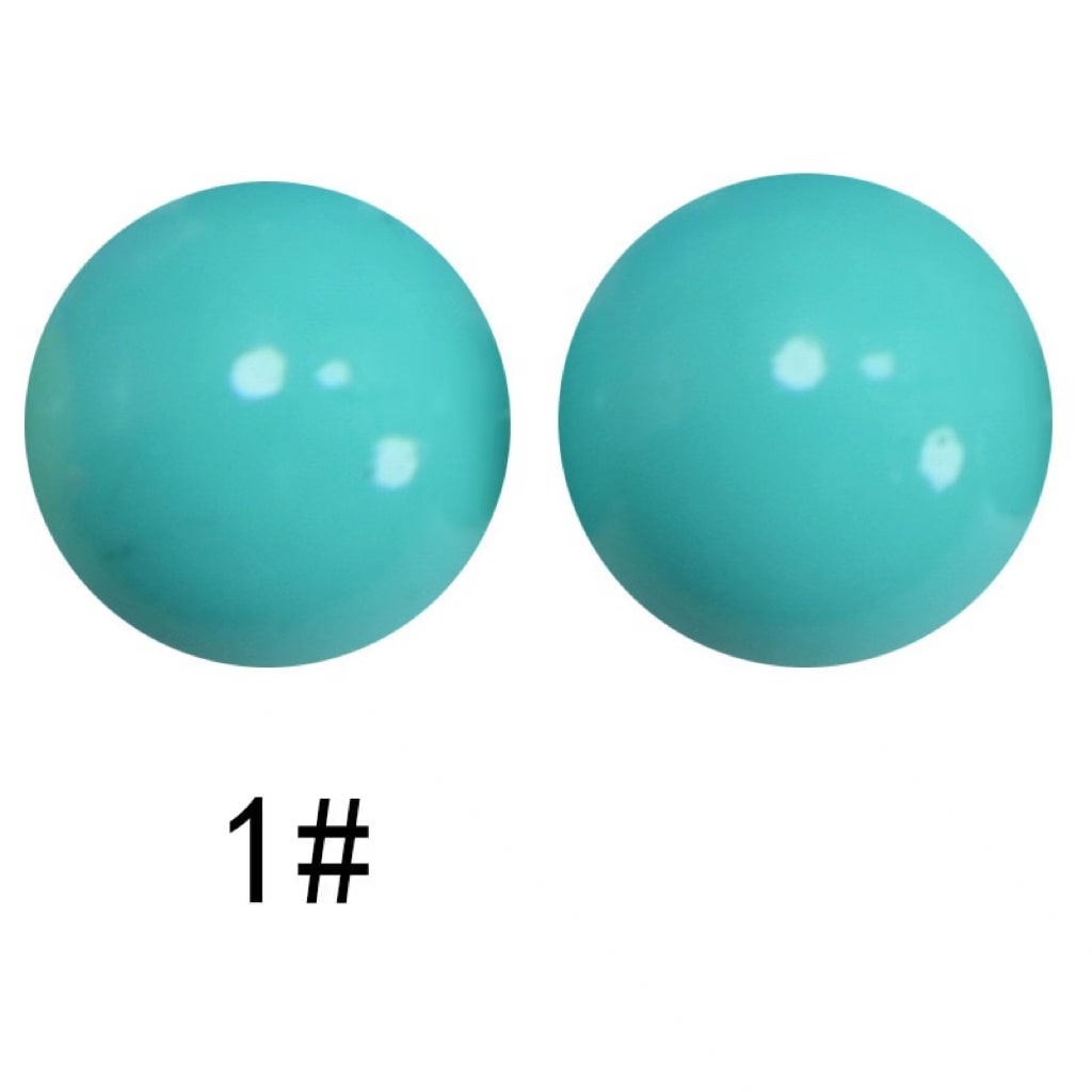 Extra Glossy Opal Silicone Beads, Solid Color, 15mm