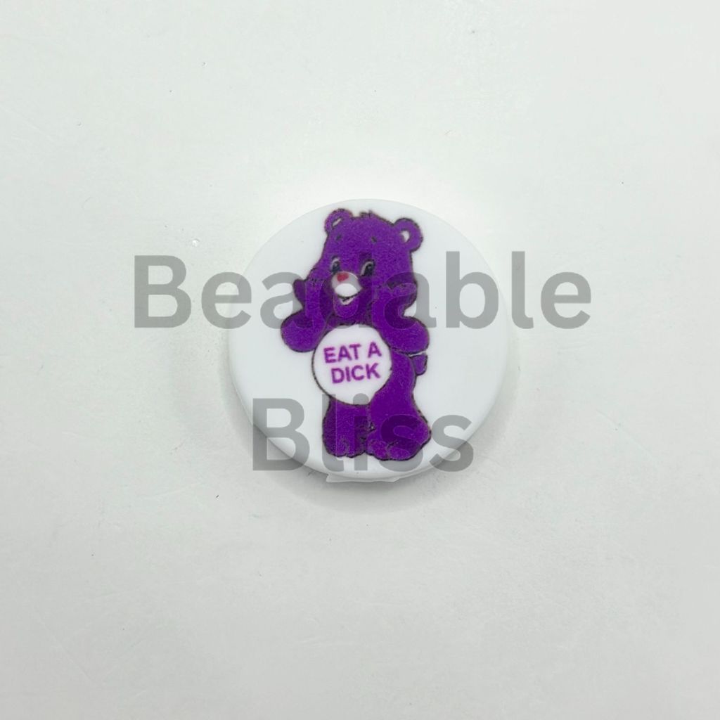 Eat a Dick Cute Bear Silicone Focal Beads