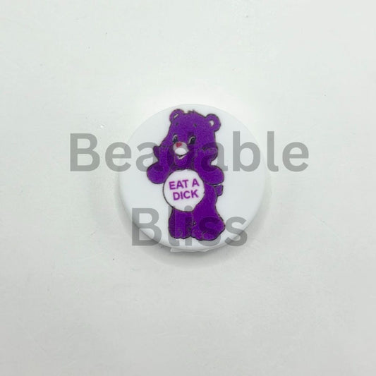 Eat a Dick Cute Bear Silicone Focal Beads