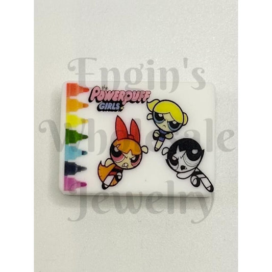 Cartoon Powerpuff Girls Silicone Focal Beads