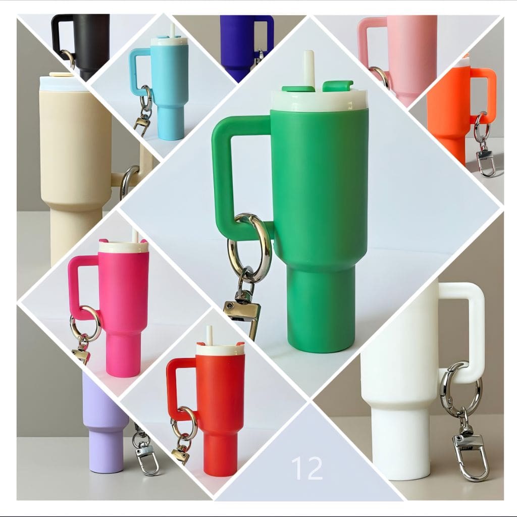 Mini Tumbler Chapstick Holder, Tumbler Keychain Chapstick Holder, Size 10*5*3cm