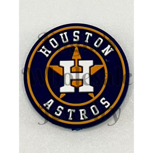 Houston Astros Silicone Focal Beads