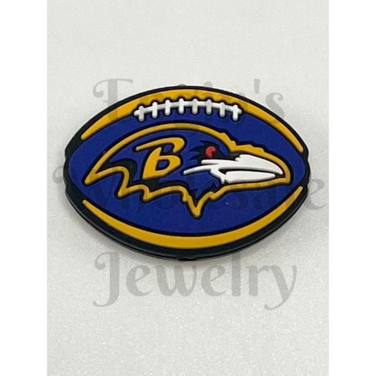 Baltimore Ravens Football Silicone Focal Beads