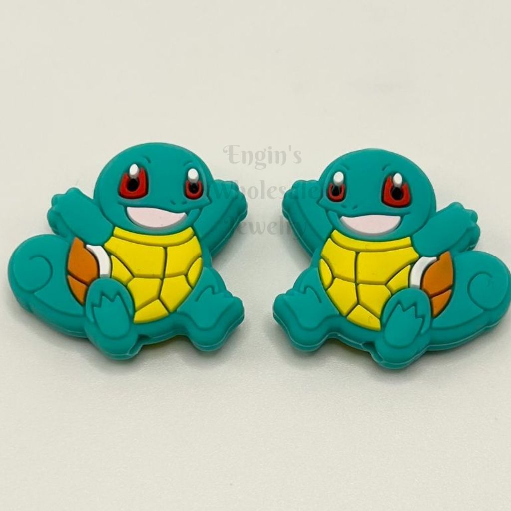 Cartoon Turtle Squirt Pocket Monster Silicone Focal Beads