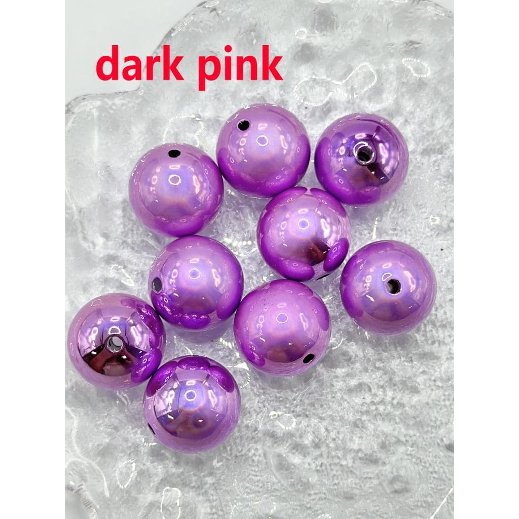 Glossy Metallic Acrylic Beads, 20mm, with Special Coating for High End Extra Reflection, Random Mix Color