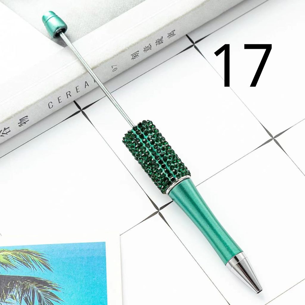 Beadable Pens in Solid Colors with Matched Color Rhinestones