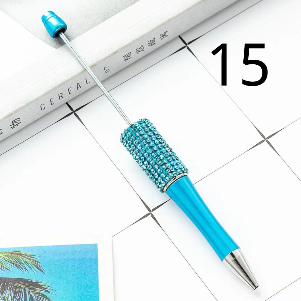 Beadable Pens in Solid Colors with Matched Color Rhinestones