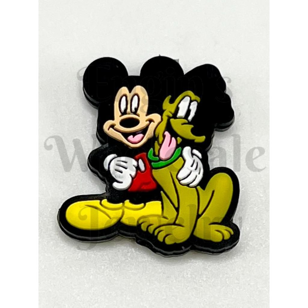 Micki Cartoon Mouse and Plut Dog Silicone Focal Beads