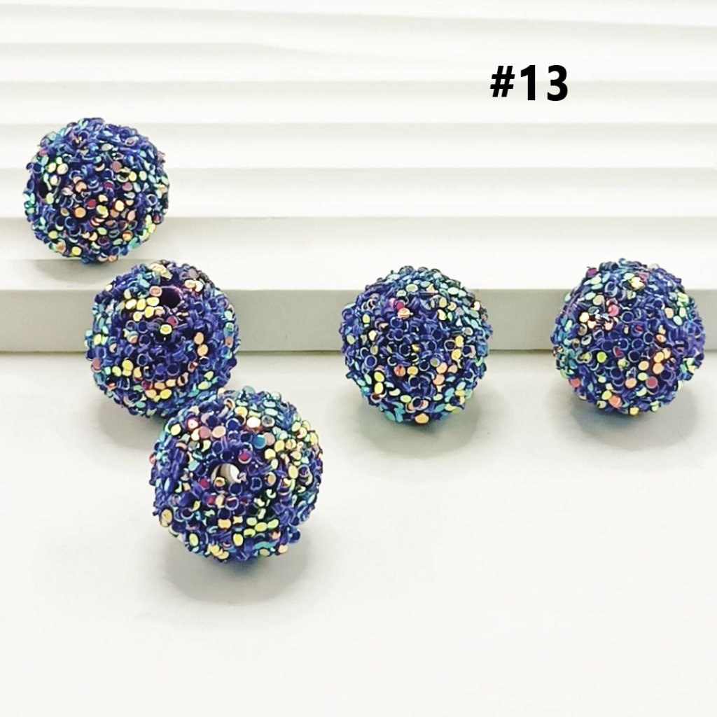 Sugar Beads Sparkling Rhinestone Beads 16mm