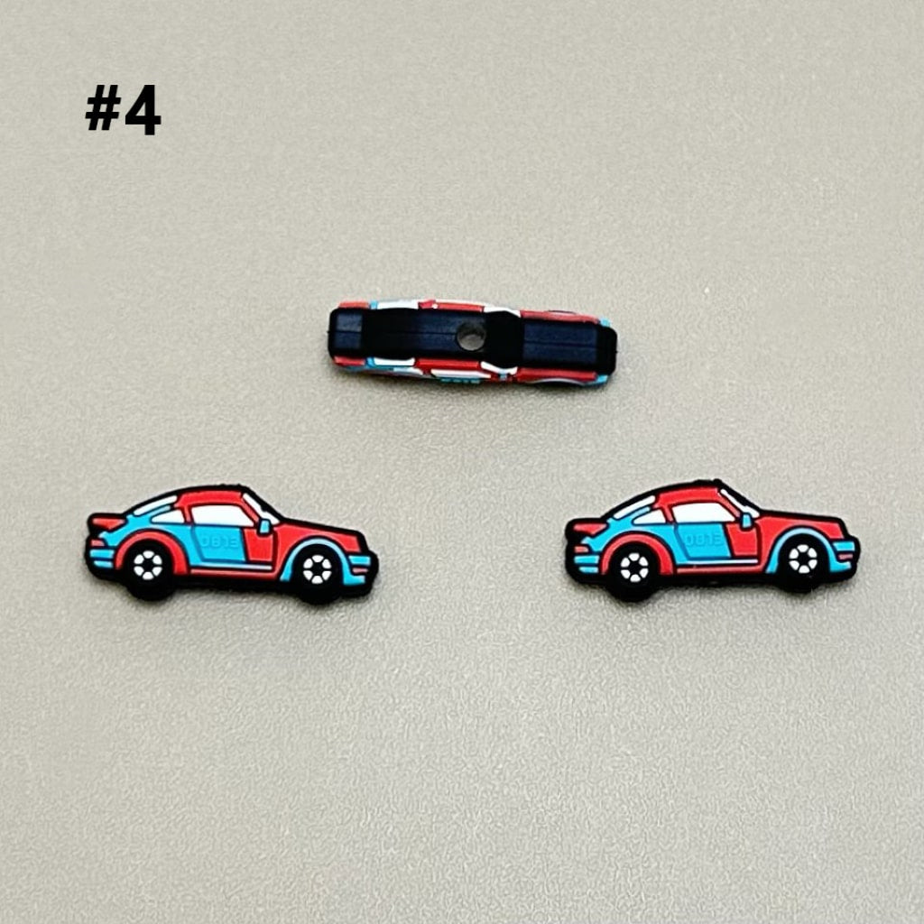 Mini Cute Racing Car Automobile Vehicle Silicone Focal Beads