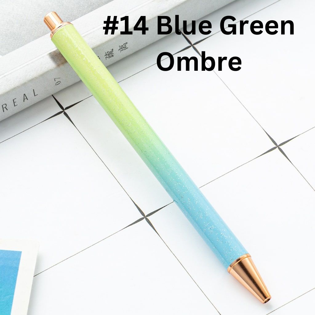 Beadable Pens for Pen Wraps, New Style DIY Pens for Sublimation Wraps, Metal Ballpoint Pens, Random Mix