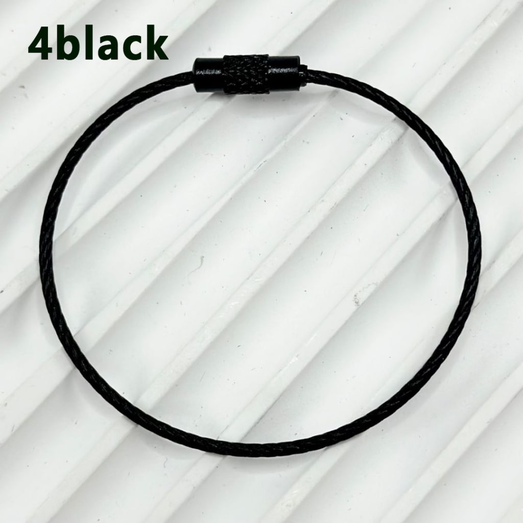 Solid Color Beadable Metal Keychain Ring Loop, 1.5*150MM