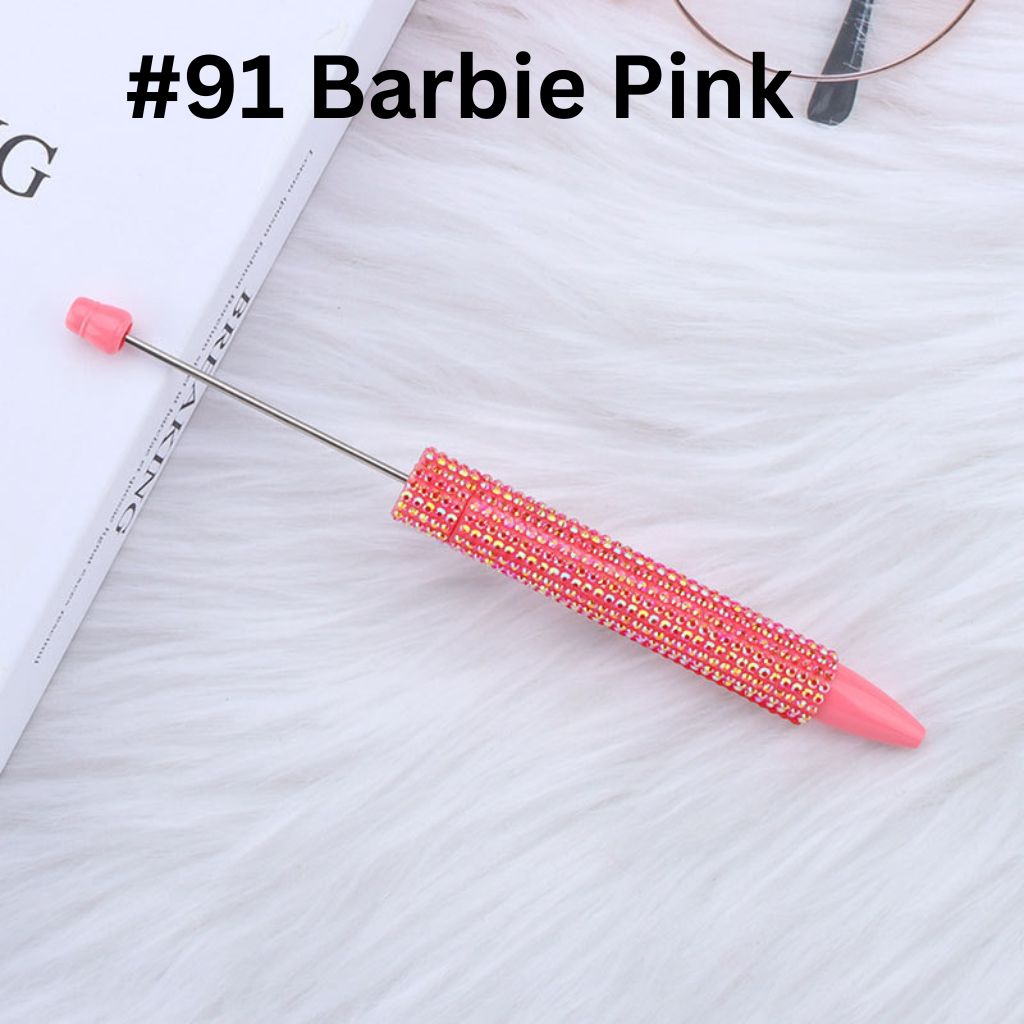 DIY Long Style Beadable Pen with Colorful Rhinestones in Solid Color, 168MM