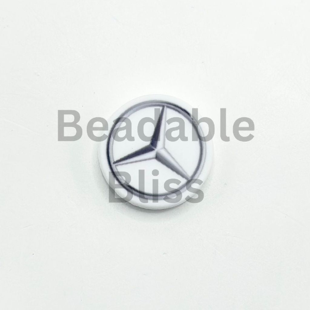 Mercedos Bens Auto Vehicle Car Logo Silicone Focal Beads