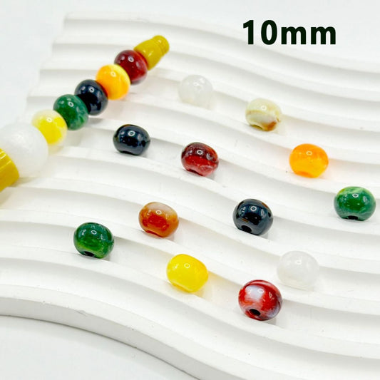 Mini Cute Multi-Color Wheel Acrylic Beads, 10MM