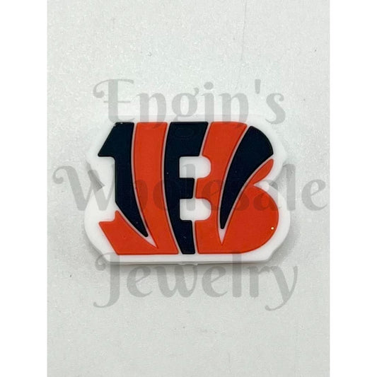 Cincinnat Bengal Football Game Match Sports Silicone Focal Beads