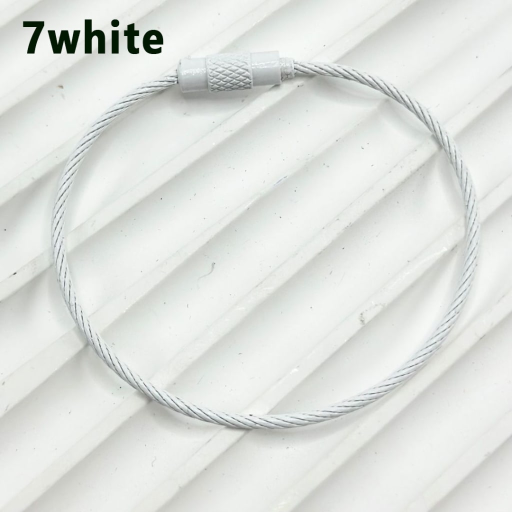 Solid Color Beadable Metal Keychain Ring Loop, 1.5*150MM