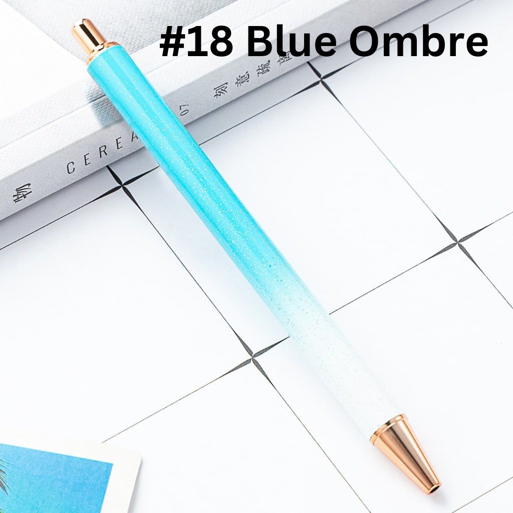 Beadable Pens for Pen Wraps, New Style DIY Pens for Sublimation Wraps, Metal Ballpoint Pens, Random Mix