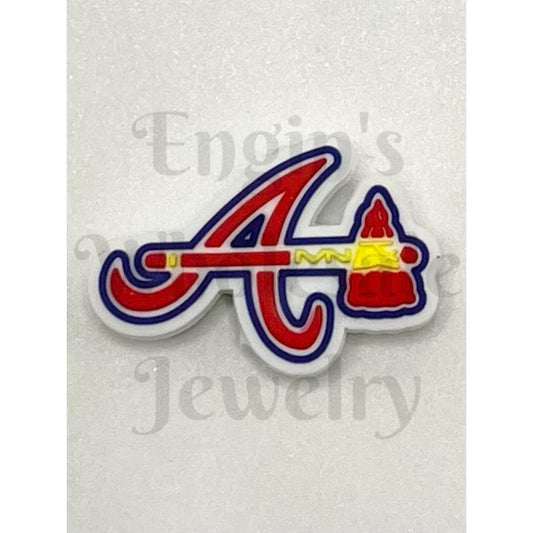 Atlanta Braves Silicone Focal Beads