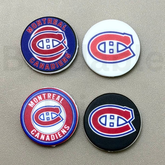 Canada Hockey Team Montreal Canadie Silicone Focal Beads, Random Mix