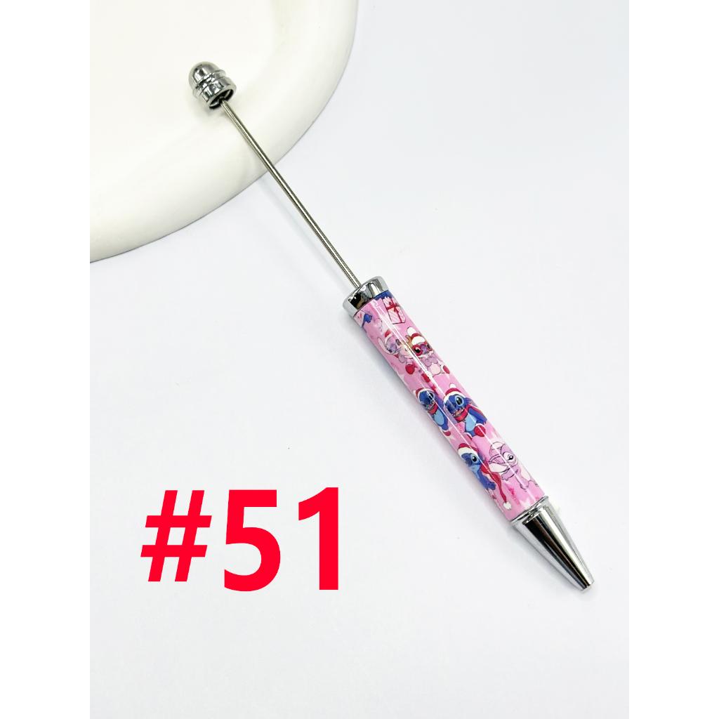 New Style DIY Plastic Beadable Pens with Cartoon Prints