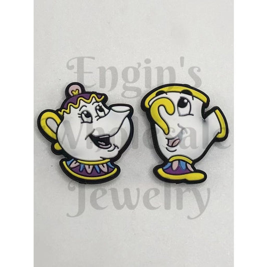 Beauty and The Beast Teapot Silicone Focal Beads
