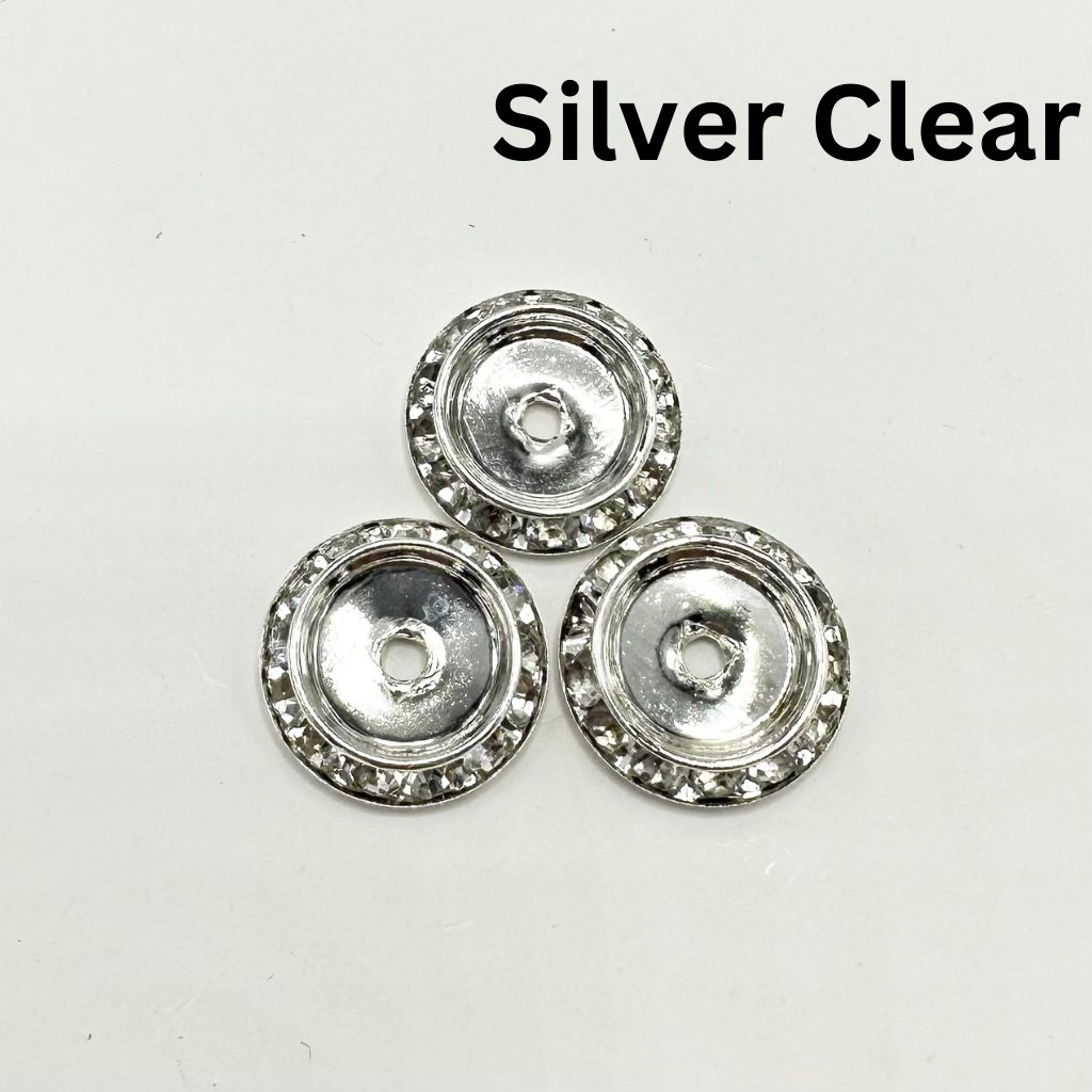 Splittable Matching Rhinestone Spacers in Solid Colors, 20mm