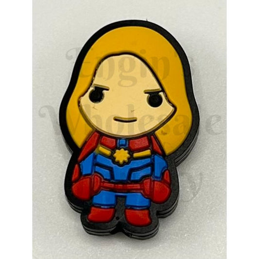 Cartoon Super Hero Woman Silicone Focal Beads