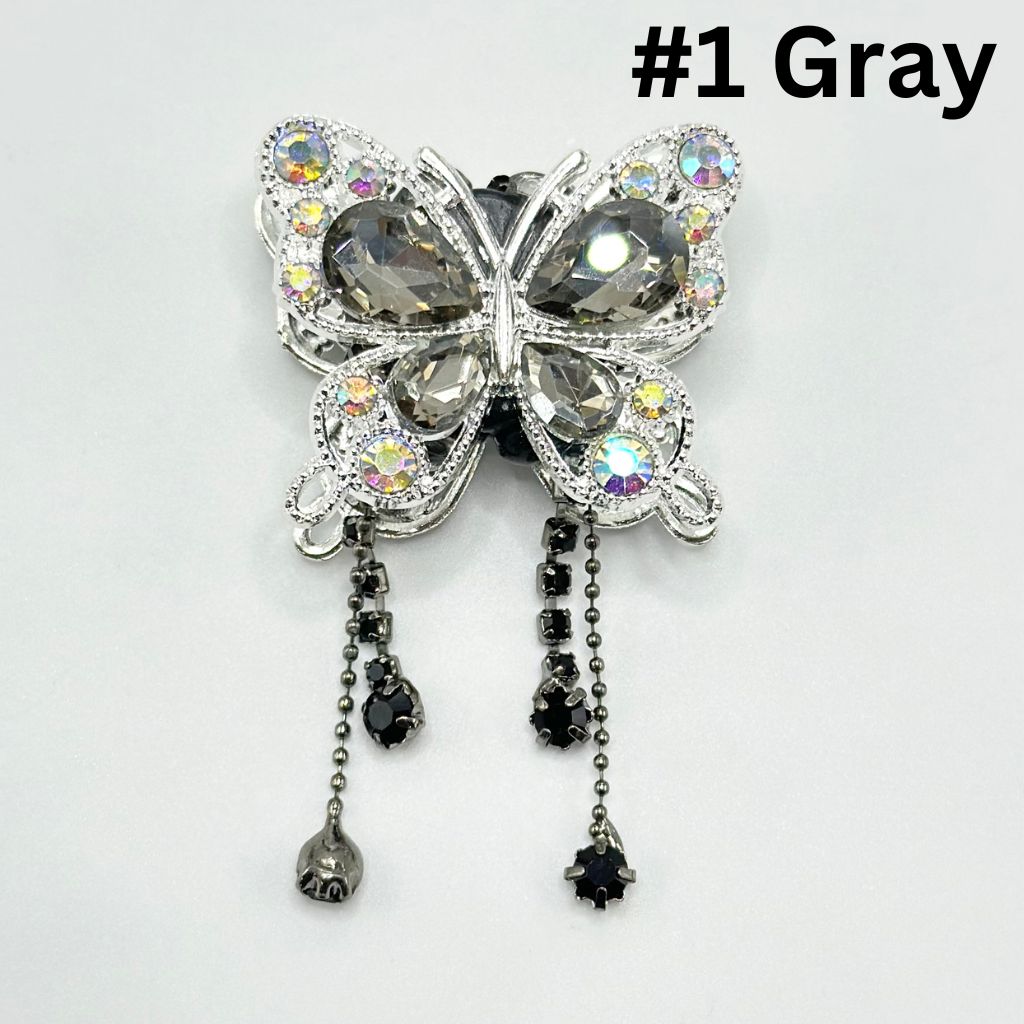 Bling Bling Butterfly Fancy Alloy Clay Beads with Rhinestones and Pendants Chains, 34MM by 40MM