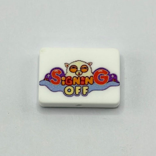 Unique Cartoon Sheep Signing Style Off Silicone Focal Beads