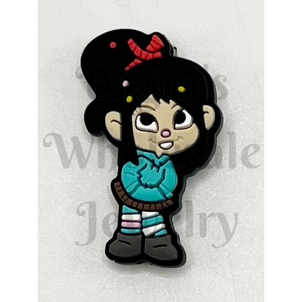 Cartoon Wreck Ralph Vanellop Silicone Focal Beads