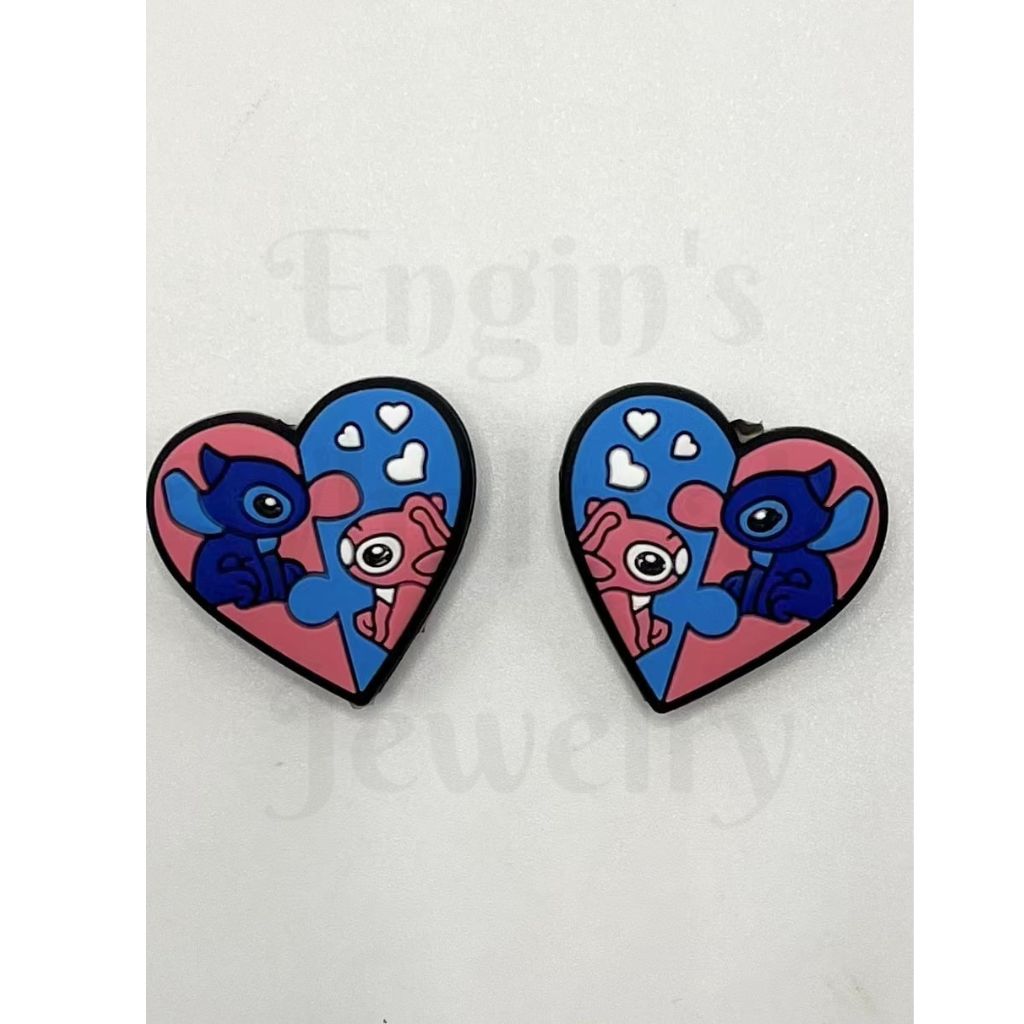 Stit Blue Monster Heart Silicone Focal Beads