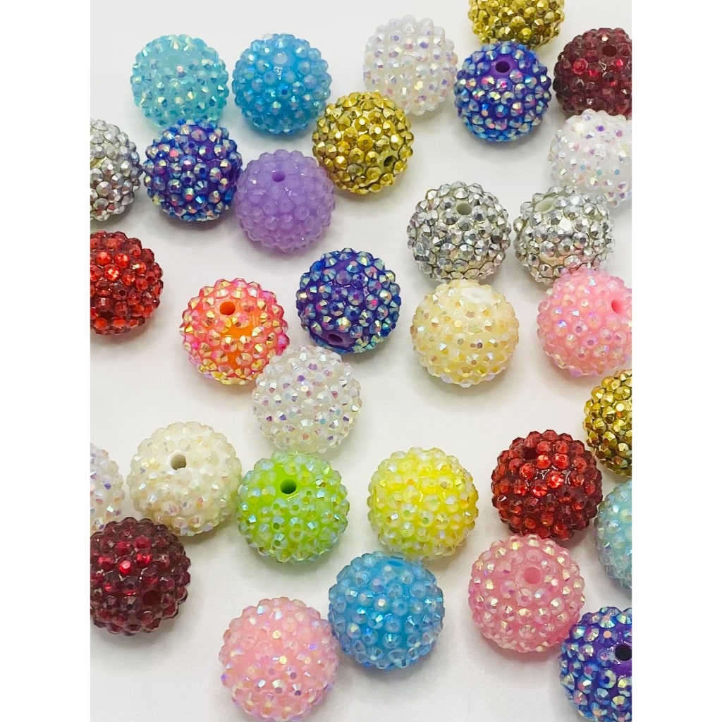 Rhinestones Beads, Acrylic, 12mm, 14mm, 16mm, 20mm – Beadable Bliss