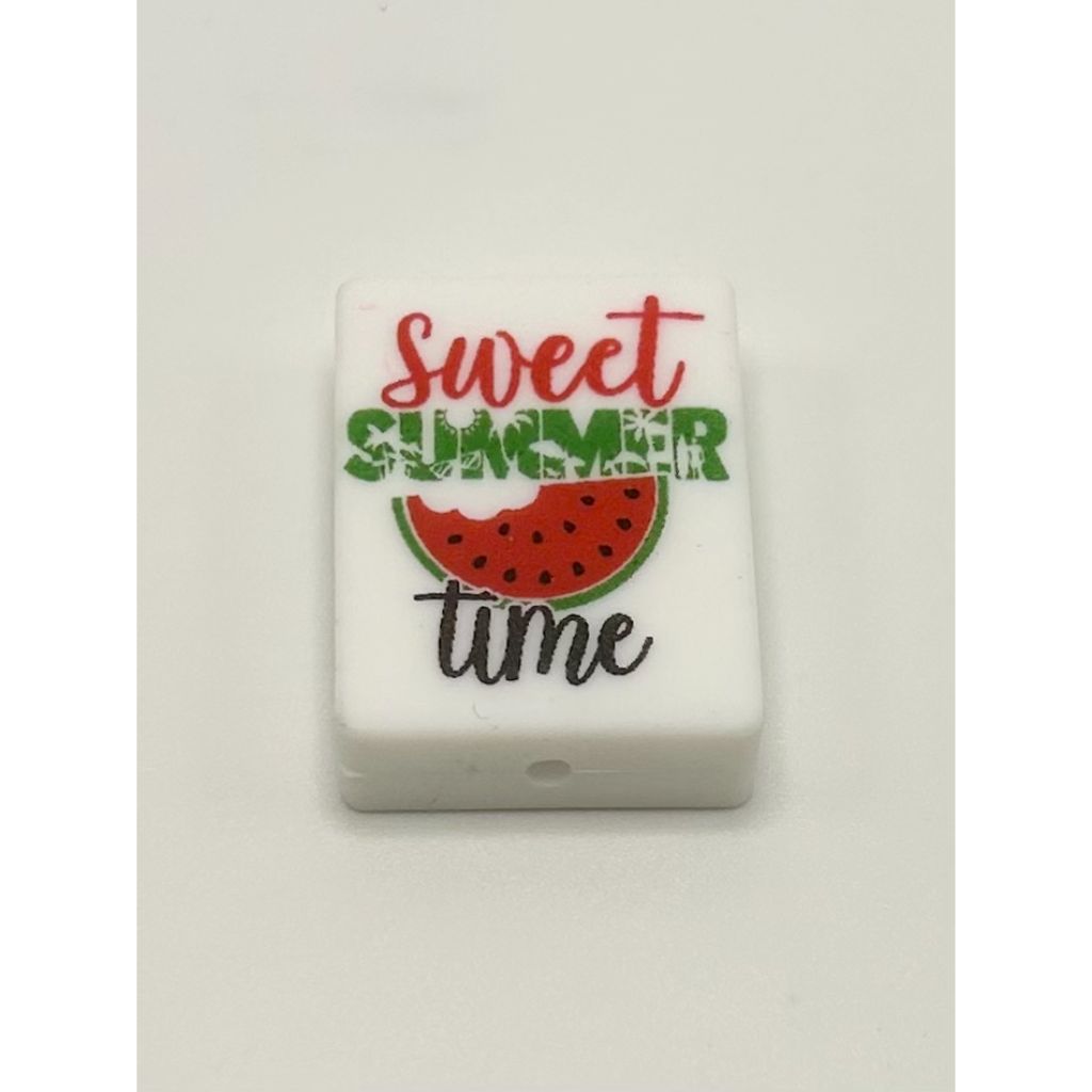 Sweet Summer Watermelon Time Silicone Focal Beads