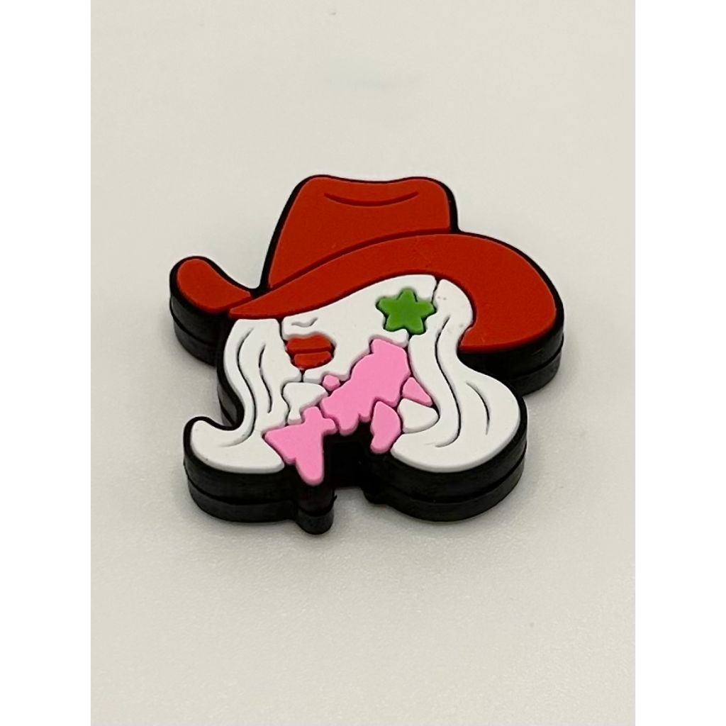 Dolly Partom Cow Girl Silicone Focal Beads