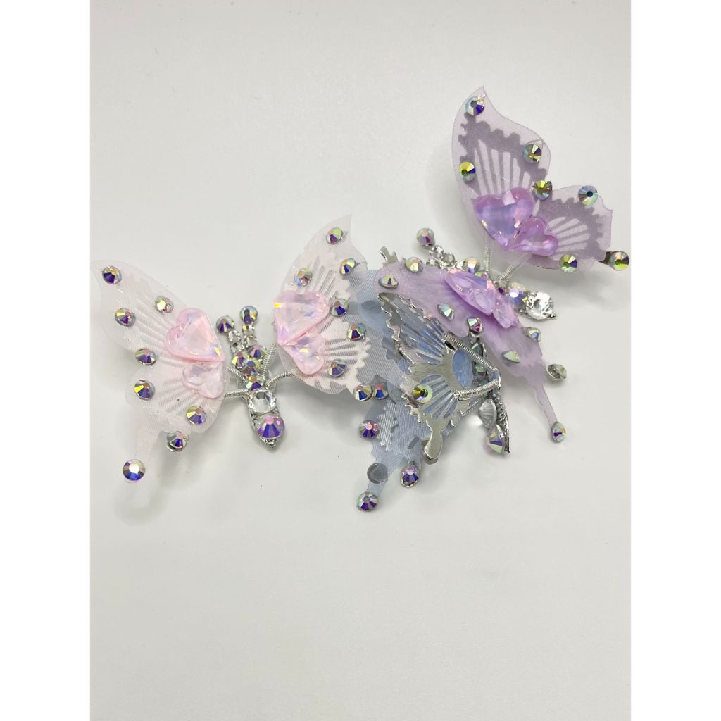 Fluttering Butterfly with Rhinestones