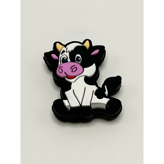 Cute Calf Cow Silicone Focal Beads