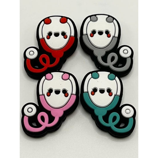 Cute Curly Stethoscope Silicone Focal Beads